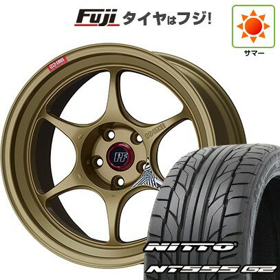 【パンク保証付き】【新品国産5穴100車】 夏タイヤ ホイール4本セット 215/35R19 ニットー NT555 G2 ENKEI エンケイ PF06 ゴールド 19インチ(送料無料) サマータイヤ