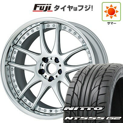 【パンク保証付き】【新品国産5穴100車】 夏タイヤ ホイール4本セット 215/35R19 ニットー NT555 G2 WORK ワーク エモーション CR 3P 19インチ(送料無料) サマータイヤ
