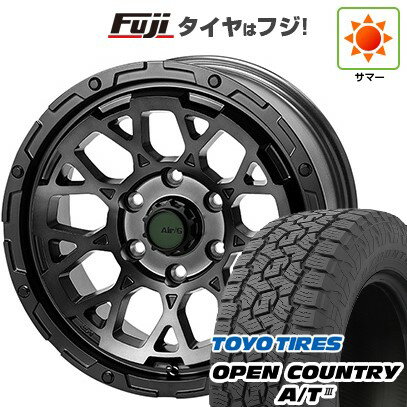 【新品国産車用5穴114.3】 夏タイヤ ホイール4本セット 245/70R16 トーヨー オープンカントリー A/T III RBL フォーバイフォーエンジニア エアージー ロックス ゴーストエディション 16インチ(送料無料)