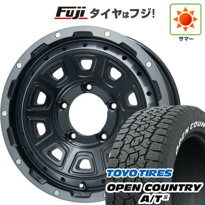 【新品】ジムニーシエラ/ジムニーノマド 夏タイヤ ホイール4本セット 195/80R15 トーヨー オープンカントリー A/T III RWL/RBL レアマイスター LMG DS-10 ブラック/ブラッククリアリム 15インチ(送料無料) サマータイヤ