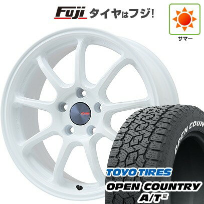 【新品国産車用5穴114.3】 夏タイヤ ホイール4本セット 225/55R18 トーヨー オープンカントリー A/T III RWL/RBL ENKEI エンケイ PF09 フジオリジナルカラー 18インチ(送料無料)