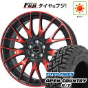 【新品国産5穴114.3車】 夏タイヤ ホイール4本セット 225/55R18 トーヨー オープンカントリー R/T RBL ビッグウエイ レイシーン プラバ9M(レッドクリア) 18インチ(送料無料) サマータイヤ