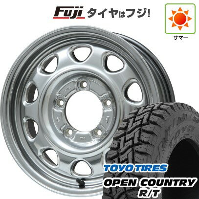 【新品】ジムニーシエラ/ジムニーノマド 夏タイヤ ホイール4本セット 195/80R15 トーヨー オープンカントリー R/T RBL レアマイスター LMG OFF-STYLE(ハイパーシルバー) 15インチ(送料無料) サマータイヤ