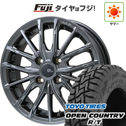 【新品 軽自動車】軽トラ 軽バン 夏タイヤ ホイール4本セット 145/80R12 80/78N トーヨー オープンカントリー R/T RBL ブランドルライン DF-10M ハイパーグレー 12インチ(送料無料) サマータイヤ