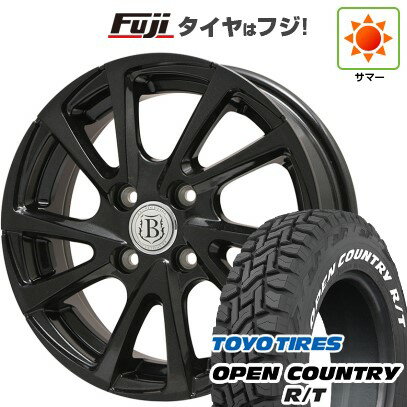 【新品 軽自動車】ハスラー デリカミニ(4WD) 夏タイヤ ホイール4本セット 165/60R15 トーヨー オープンカントリー R/T RWL/RBL ブランドルライン ボレアノ10 パールブラック 15インチ(送料無料) サマータイヤ