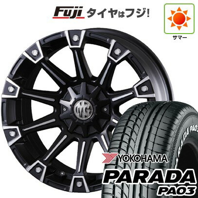 【新品】ハイエース200系 夏タイヤ ホイール4本セット 215/60R17 109/107S ヨコハマ PARADA PA03 ホワイトレター クリムソン マーテルギア(MG) モンスター 17インチ(送料無料) サマータイヤ