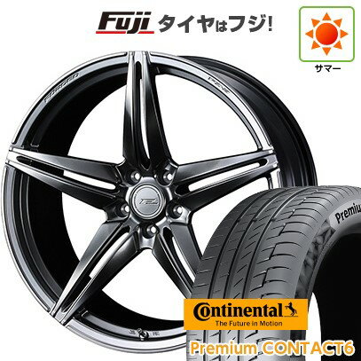 【新品国産車用5穴114.3】 夏タイヤ ホイール4本セット 245/40R21 コンチネンタル コンチ プレミアムコンタクト6(限定) WEDS ウェッズ F-ZERO FZ-3 9J 21インチ(送料無料)