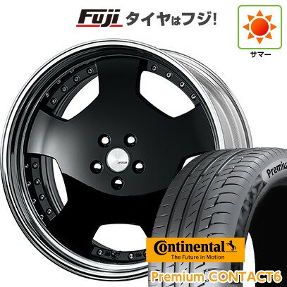 【新品国産車用5穴114.3】 夏タイヤ ホイール4本セット 245/40R21 コンチネンタル コンチ プレミアムコンタクト6(特価限定) WORK ワーク ランベック LDZ 21インチ(送料無料)
