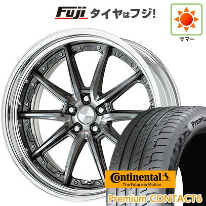 【新品国産車用5穴114.3】 夏タイヤ ホイール4本セット 245/40R21 コンチネンタル コンチ プレミアムコンタクト6(特価限定) WORK ワーク ランベック LS10 21インチ(送料無料)