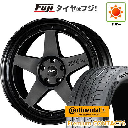 【新品国産車用5穴114.3】 夏タイヤ ホイール4本セット 245/40R21 コンチネンタル コンチ プレミアムコンタクト6(限定2024年製) ギャルソン ディープレーシング 9J 21インチ(送料無料)