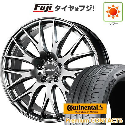 【新品国産車用5穴114.3】 夏タイヤ ホイール4本セット 245/40R21 コンチネンタル コンチ プレミアムコンタクト6(特価限定) RAYS レイズ ホムラ 2X9Plus 21インチ(送料無料)