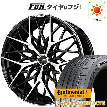 【新品国産車用5穴114.3】 夏タイヤ ホイール4本セット 245/40R21 コンチネンタル コンチ プレミアムコンタクト6(限定2024年製) クライメイト SUW アリアM5 9J 21インチ(送料無料)