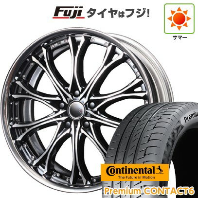 【新品国産車用5穴114.3】 夏タイヤ ホイール4本セット 245/40R21 コンチネンタル コンチ プレミアムコンタクト6(限定2024年製) エムズスピード JJクロモ ステップリム 9J 21インチ(送料無料)
