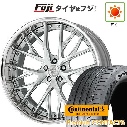 【新品国産車用5穴114.3】 夏タイヤ ホイール4本セット 245/40R21 コンチネンタル コンチ プレミアムコンタクト6(特価限定) WORK ワーク LS バサラ 21インチ(送料無料)