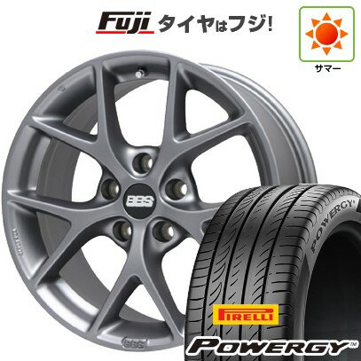 【新品国産車用5穴100】 夏タイヤ ホイール4本セット 205/55R16 ピレリ パワジー BBS GERMANY SR ヒマラヤサテングレー 16インチ(送料無料)
