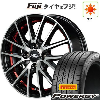 【新品国産車用4穴100】 夏タイヤ ホイール4本セット 185/60R15 ピレリ パワジー MID WHEELS RX27 15インチ(送料無料)