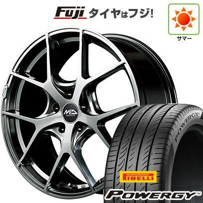 【新品国産車用5穴114.3】 夏タイヤ ホイール4本セット 225/45R18 ピレリ パワジー MID WHEELS MID EXCLUSIVE 025F 18インチ(送料無料)