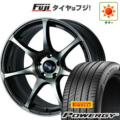 【新品国産車用5穴100】 夏タイヤ ホイール4本セット 215/45R17 ピレリ パワジー WEDS ウェッズスポーツ SA-75R 17インチ(送料無料)