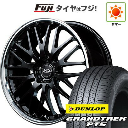 【新品国産車用5穴114.3】 夏タイヤ ホイール4本セット 225/55R19 ダンロップ グラントレック PT5 MID WHEELS エグゼ10 19インチ(送料無料)