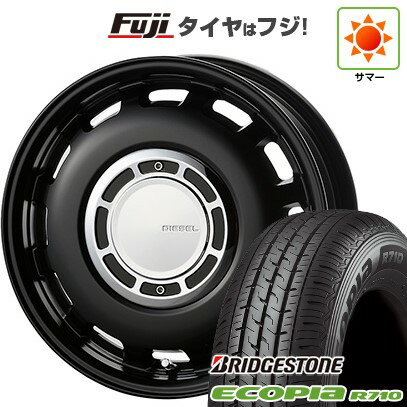 【新品】プロボックス/サクシード(160系) 夏タイヤ ホイール4本セット 155/80R14 88/86N ブリヂストン エコピア R710 コスミック クロスブラッド ディーゼル 5J 14インチ(送料無料)