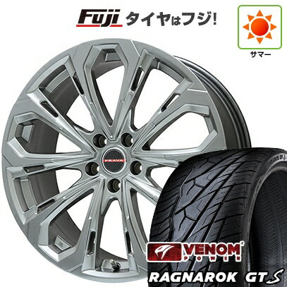 【新品国産車用5穴114.3】 夏タイヤ ホイール4本セット 245/35R20 ヴェノムパワー ラグナロクGTS BSW(限定) ビッグウエイ レイシーン プラバ5X(クロームハイパーシルバー) 20インチ(送料無料)