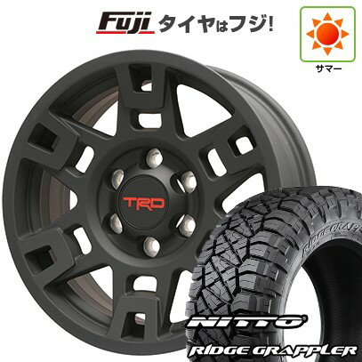 【パンク保証付き】【新品】プラド/ハイラックス 夏タイヤ ホイール4本セット 265/70R17 ニットー リッジグラップラー TRD TRD17 17インチ(送料無料)
