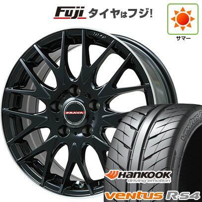 【新品国産車用5穴100】 夏タイヤ ホイール4本セット 205/55R16 ハンコック ヴェンタス R-S4 Z232 ビッグウエイ レイシーン プラバ9MJrII グロスブラック/リムポリッシュ 16インチ(送料無料)