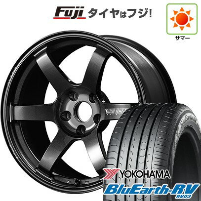 【パンク保証付き】【新品国産車用5穴114.3】 夏タイヤ ホイール4本セット 245/40R20 ヨコハマ ブルーアース RV-03 RAYS レイズ ボルクレーシング TE37 サーガ S-plus 20インチ(送料無料)