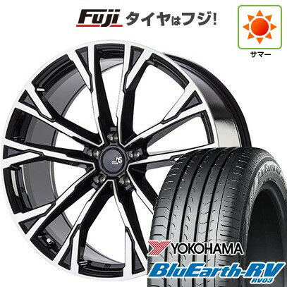 【パンク保証付き】【新品国産5穴114.3車】 夏タイヤ ホイール4本セット 225/55R19 ヨコハマ ブルーアース RV-03 アウトストラーダ エクシオン 19インチ(送料無料) サマータイヤ