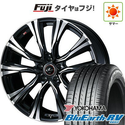 【パンク保証付き】【新品国産5穴114.3車】 夏タイヤ ホイール4本セット 225/55R19 ヨコハマ ブルーアース RV-03 WEDS ウェッズ レオニス VR 19インチ(送料無料) サマータイヤ
