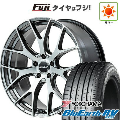 【パンク保証付き】【新品国産5穴114.3車】 夏タイヤ ホイール4本セット 215/45R18 ヨコハマ ブルーアース RV-03 RAYS レイズ ホムラ 2X7FT 18インチ(送料無料) サマータイヤ