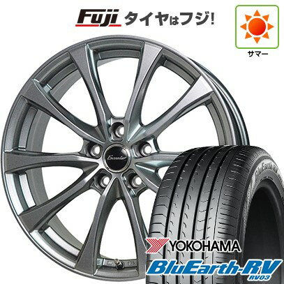 【パンク保証付き】【新品国産車用5穴114.3】 夏タイヤ ホイール4本セット 215/60R17 ヨコハマ ブルーアース RV-03 ホットスタッフ エクシーダー E07 17インチ(送料無料)