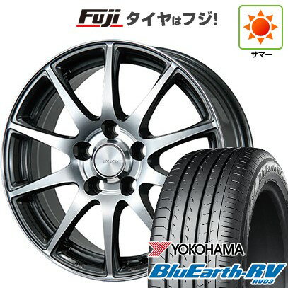 【パンク保証付き】【新品国産5穴114.3車】 夏タイヤ ホイール4本セット 205/55R16 ヨコハマ ブルーアース RV-03 ブリヂストン エコフォルム CRS23 16インチ(送料無料) サマータイヤ