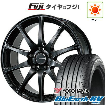 【パンク保証付き】【新品国産車用5穴114.3】 夏タイヤ ホイール4本セット 225/45R18 ヨコハマ ブルーアース RV-03 ブリヂストン エコフォルム CRS23 18インチ(送料無料)