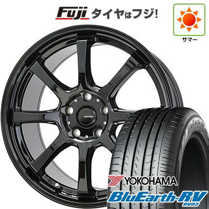 【パンク保証付き】【新品国産5穴114.3車】 夏タイヤ ホイール4本セット 215/65R16 ヨコハマ ブルーアース RV-03 ホットスタッフ ジースピード G-08 16インチ(送料無料) サマータイヤ