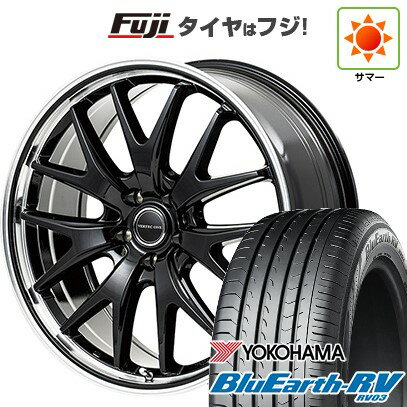 【パンク保証付き】【新品国産5穴114.3車】 夏タイヤ ホイール4本セット 225/45R18 ヨコハマ ブルーアース RV-03 MID WHEELS エグゼ7 18インチ(送料無料) サマータイヤ