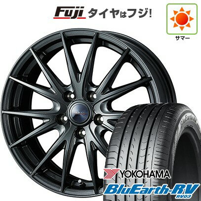【パンク保証付き】【新品国産5穴114.3車】 夏タイヤ ホイール4本セット 225/55R19 ヨコハマ ブルーアース RV-03 WEDS ウェッズ ヴェルバ スポルトII 19インチ(送料無料) サマータイヤ