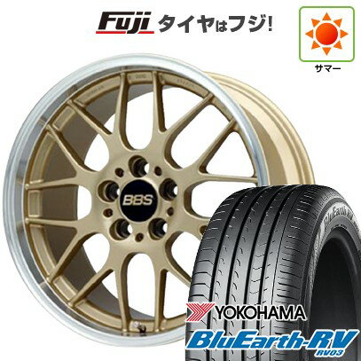 【パンク保証付き】【新品国産5穴114.3車】 夏タイヤ ホイール4本セット 245/45R19 ヨコハマ ブルーアース RV-03 BBS JAPAN RG-R 19インチ(送料無料) サマータイヤ