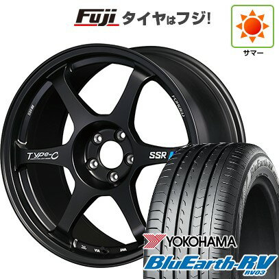 【パンク保証付き】【新品国産車用5穴100】 夏タイヤ ホイール4本セット 225/60R17 ヨコハマ ブルーアース RV-03 SSR Type-c FORGED 17インチ(送料無料)