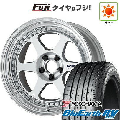 【パンク保証付き】【新品国産5穴114.3車】 夏タイヤ ホイール4本セット 225/55R19 ヨコハマ ブルーアース RV-03 WORK ワーク マイスター L1 3P 19インチ(送料無料) サマータイヤ