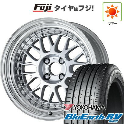 【パンク保証付き】【新品国産車用5穴114.3】 夏タイヤ ホイール4本セット 225/45R18 ヨコハマ ブルーアース RV-03 WORK ワーク マイスター M1 3P 18インチ(送料無料)