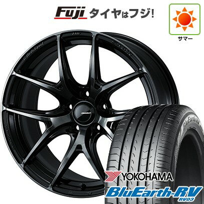 【パンク保証付き】【新品国産5穴114.3車】 夏タイヤ ホイール4本セット 215/45R17 ヨコハマ ブルーアース RV-03 WEDS ウェッズスポーツ SA-01R 17インチ(送料無料) サマータイヤ