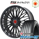 【パンク保証付き】【新品国産5穴114.3車】 夏タイヤ ホイール4本セット 245/35R20 ヨコハマ ブルーアース RV-03 レアマイスター ティニャネロ(パールブラック/リムポリッシュ) 20インチ(送料無料)(2)