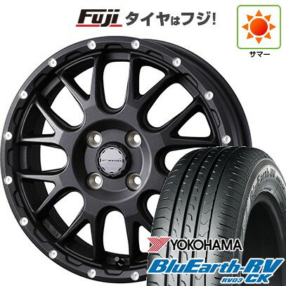 【パンク保証付き】【新品 軽自動車】ハスラー デリカミニ(4WD) 夏タイヤ ホイール4本セット 165/60R15 ヨコハマ ブルーアース RV-03CK WEDS ウェッズアドベンチャー マッドヴァンス 08 15インチ(送料無料) サマータイヤ