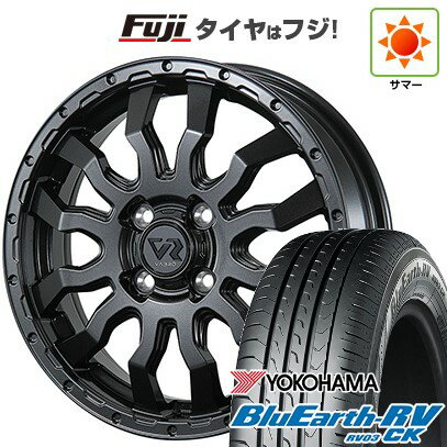 【パンク保証付き】【新品 軽自動車】ハスラー デリカミニ(4WD) 夏タイヤ ホイール4本セット 165/60R15 ヨコハマ ブルーアース RV-03CK トピー ヴァブロ RR-01 15インチ(送料無料) サマータイヤ