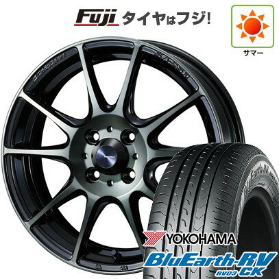 【パンク保証付き】【新品 軽自動車】ハスラー デリカミニ(4WD) 夏タイヤ ホイール4本セット 165/60R15 ヨコハマ ブルーアース RV-03CK WEDS ウェッズスポーツ SA-25R 15インチ(送料無料) サマータイヤ