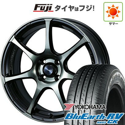 【パンク保証付き】【新品国産車用4穴100】 夏タイヤ ホイール4本セット 175/65R15 ヨコハマ ブルーアース RV-03CK WEDS ウェッズスポーツ SA-75R 15インチ(送料無料)