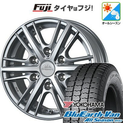 【新品】キャラバン オールシーズンタイヤ ホイール4本セット 195/80R15 107/105N ヨコハマ ブルーアース Van RY61 オールシーズン TWS グランヴァード HC1 6J 15インチ(送料無料)
