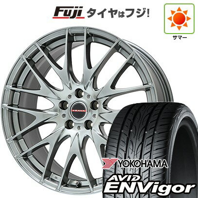 【新品国産車用5穴114.3】 夏タイヤ ホイール4本セット 225/45R19 ヨコハマ エイビッド エンビガーS321 ビッグウエイ レイシーン プラバ9M(クロームハイパーシルバー) 19インチ(送料無料)