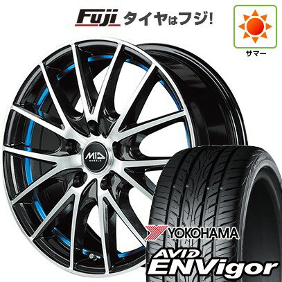 【新品国産車用5穴100】 夏タイヤ ホイール4本セット 215/45R17 ヨコハマ エイビッド エンビガーS321 MID WHEELS RX27 17インチ(送料無料)